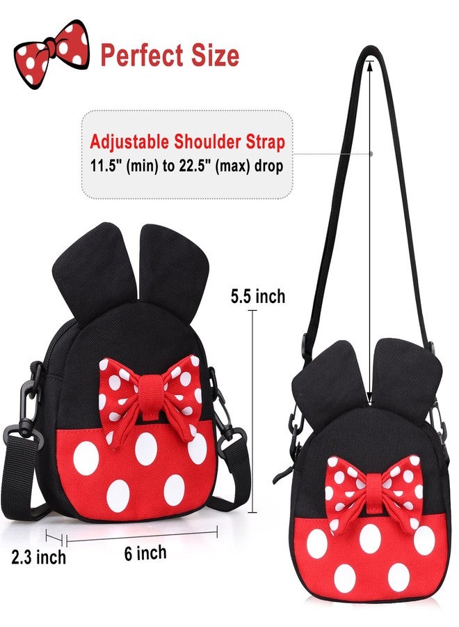 Dksyee Cute Crossbody Bag for Little Girls Toddler Mini Mouse Crossbody Purse Kids Small Shoulder Bags Mini Cartoon Cross Body Bag with Mouse Ears - Image 4